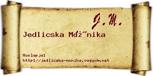 Jedlicska Mónika névjegykártya