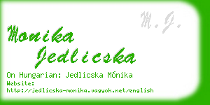 monika jedlicska business card