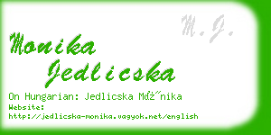 monika jedlicska business card